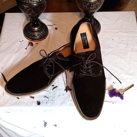 Mens La Molina brown sued shoes main image 7